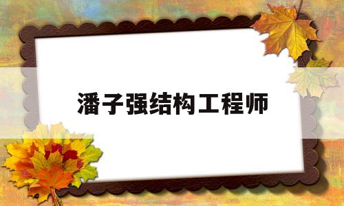 潘子強結(jié)構(gòu)工程師結(jié)構(gòu)工程師證書查詢  第1張
